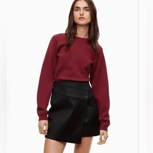 Aritzia Skewed Leather Mini Skirt